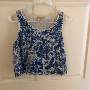 Embroidered crop top